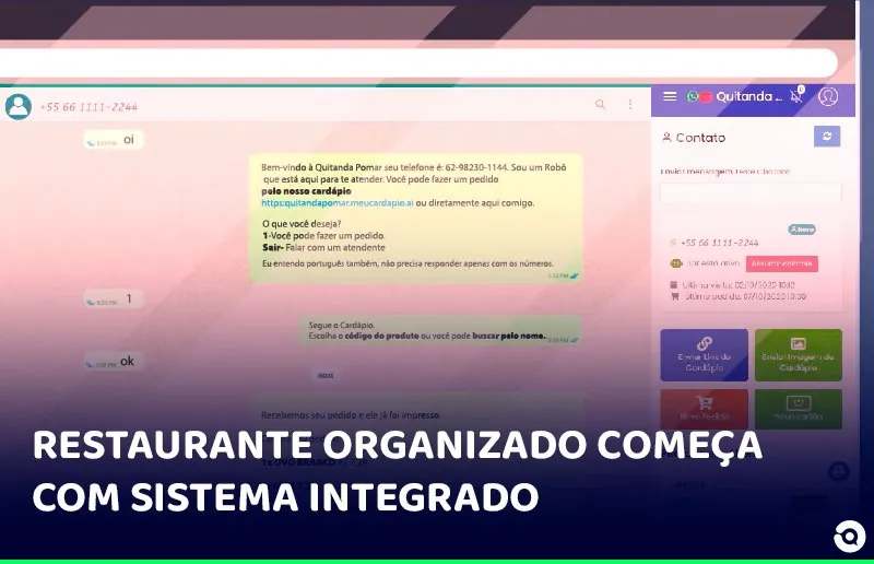 Sistema integrado para restaurante conectando vendas, cozinha, fiscal e marketing em uma única operação
